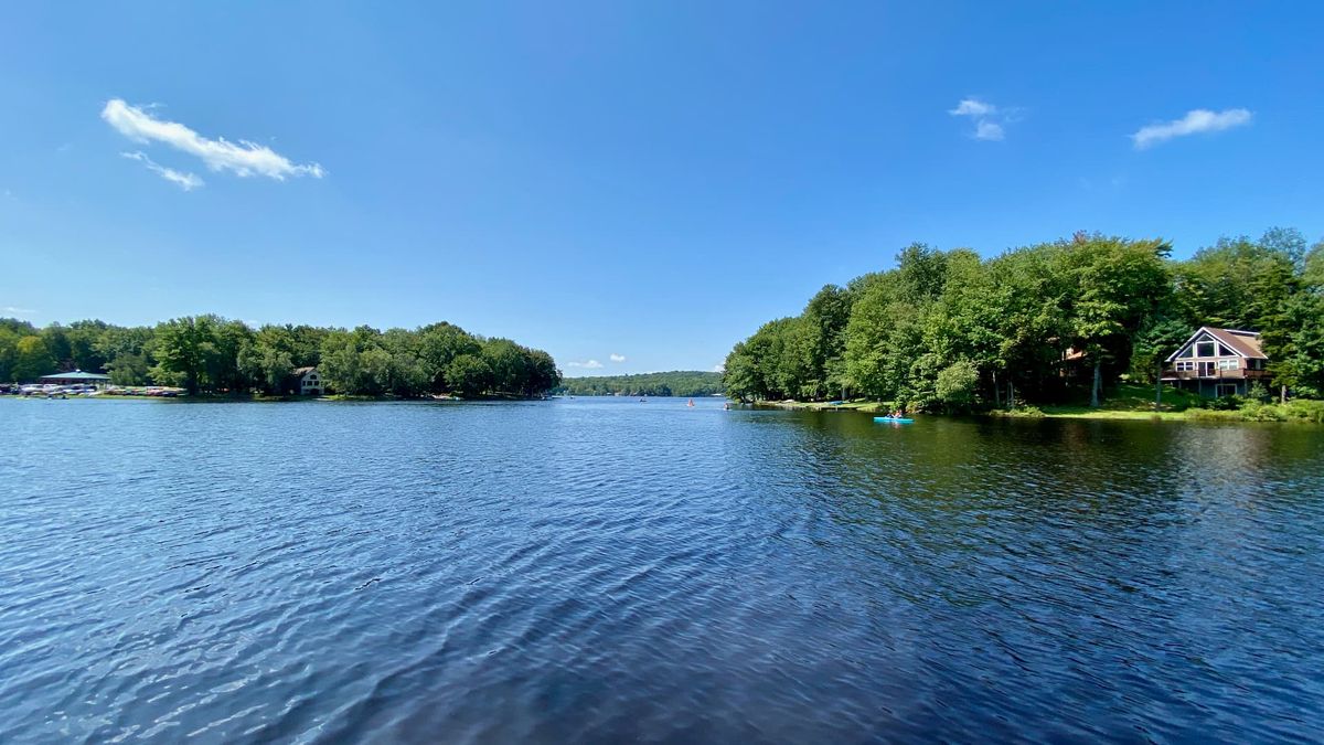 Arrowhead Lake, a 235-acre private lake in Tobyhanna Township, Monroe County, PA