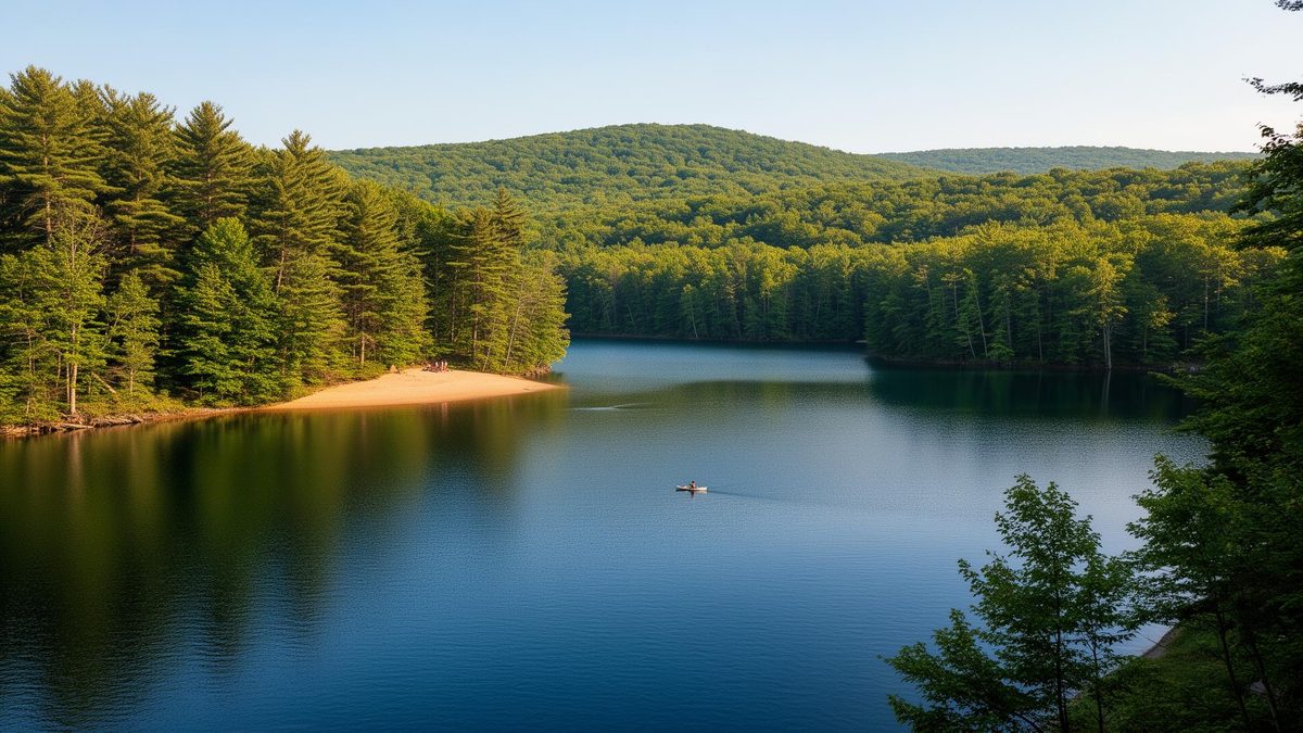 Arrowhead Lake, a 235-acre private lake in Tobyhanna Township, Monroe County, PA