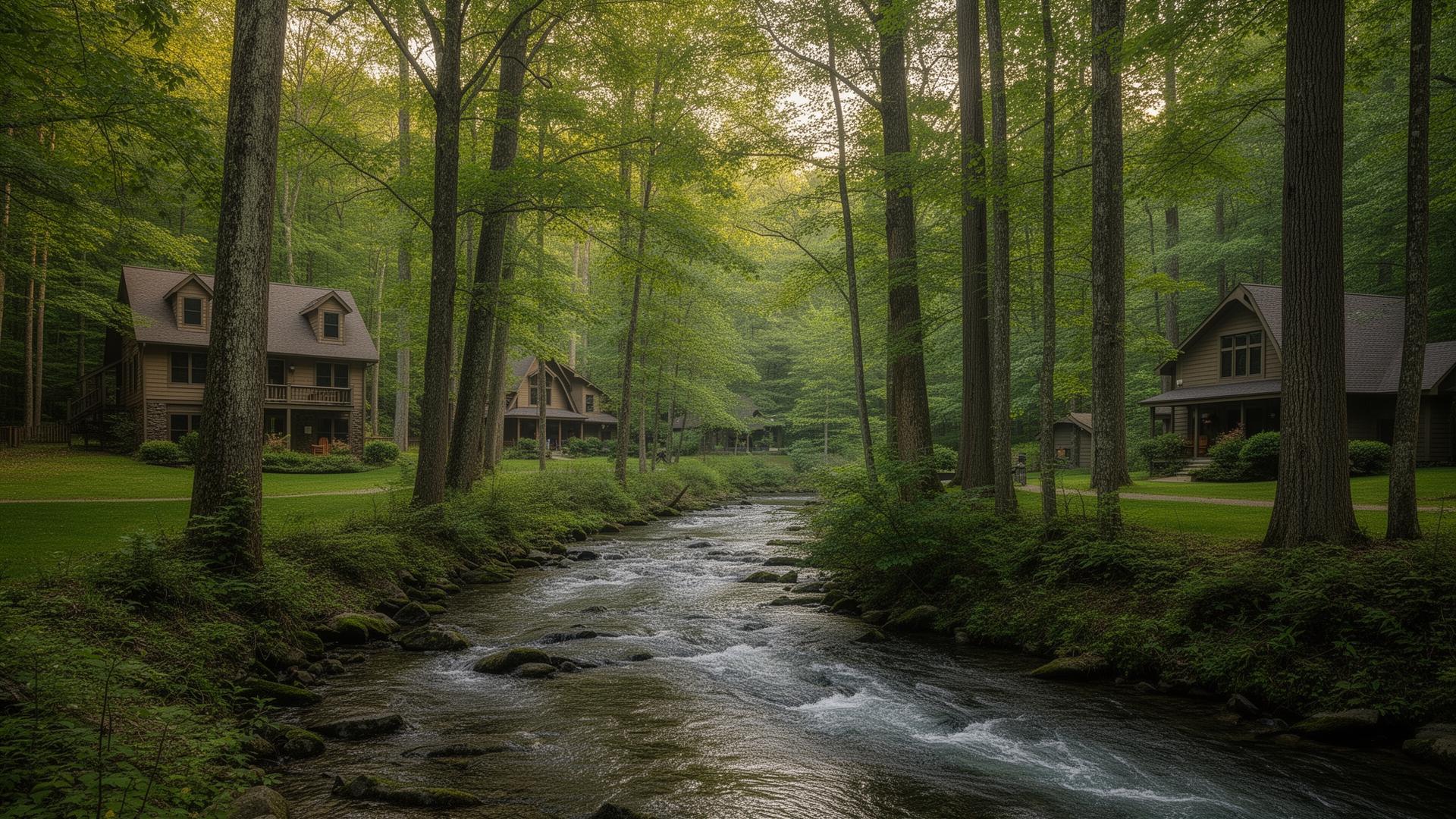 Henryville Acres wooded residential setting near a trout stream