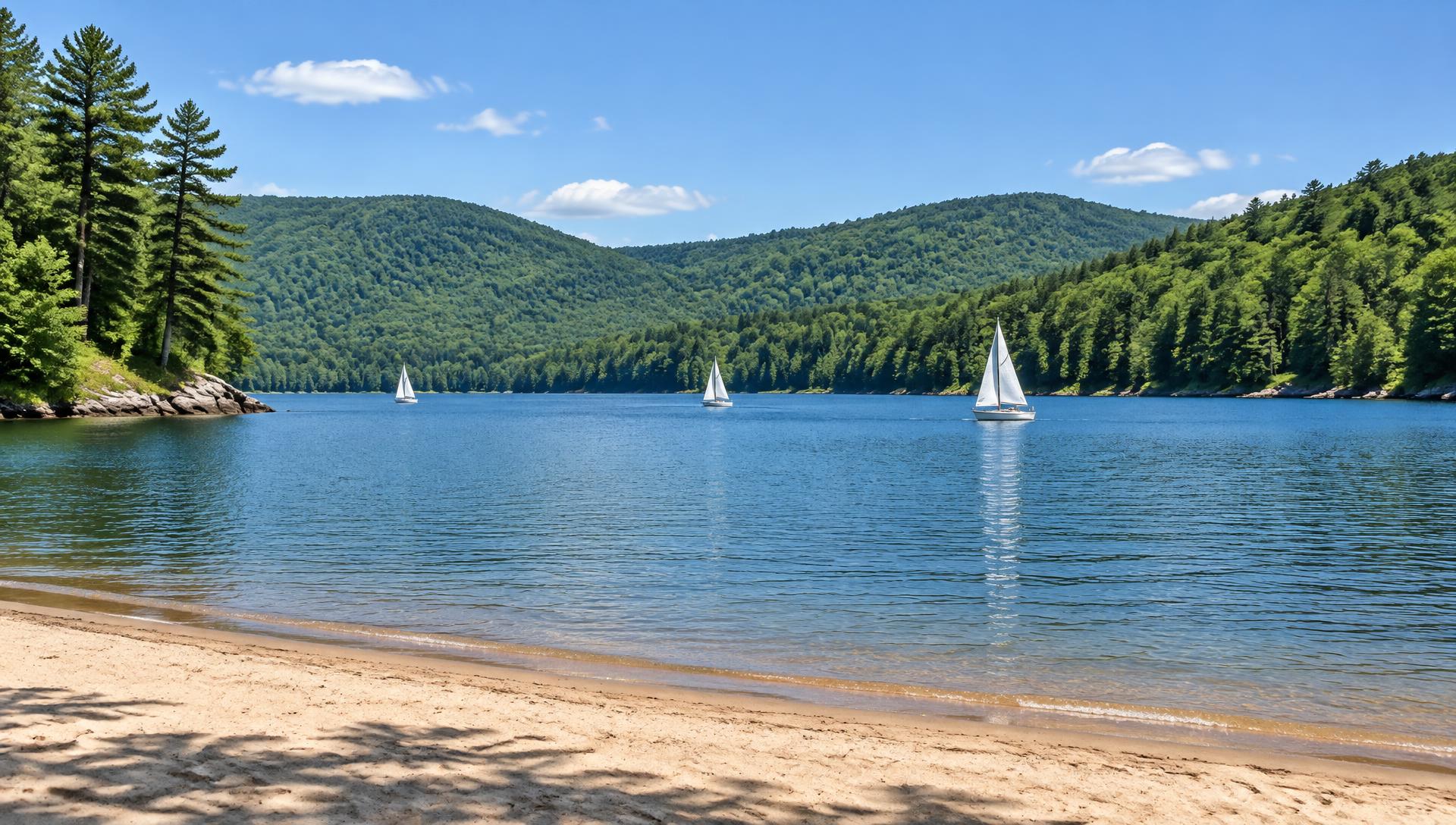 Lake Naomi, a private community on 277-acre Lake Naomi in Pocono Pines, Monroe County, PA
