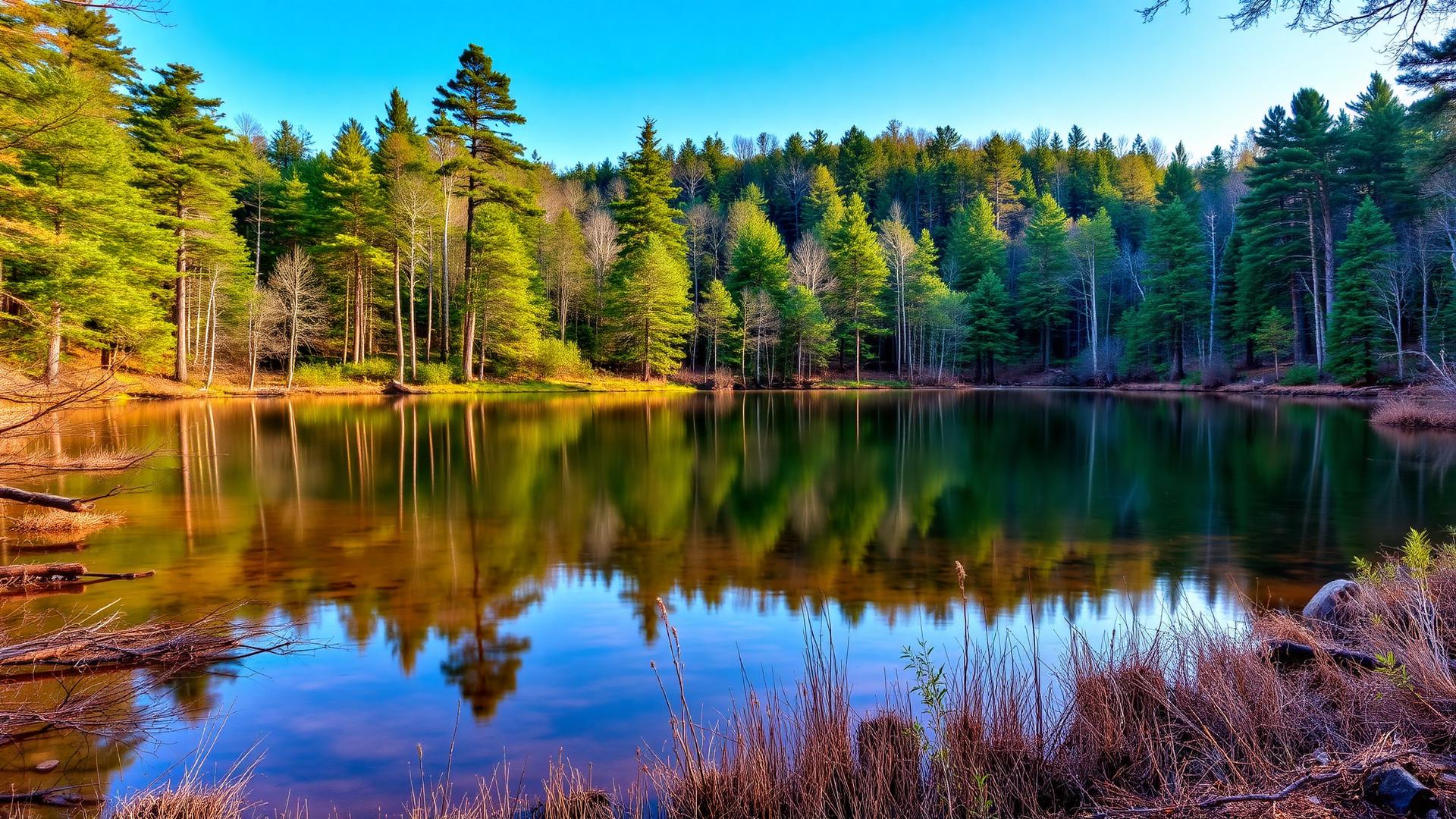 Pocono Highland Lake Estates, a small private lake community near Analomink in Monroe County, PA