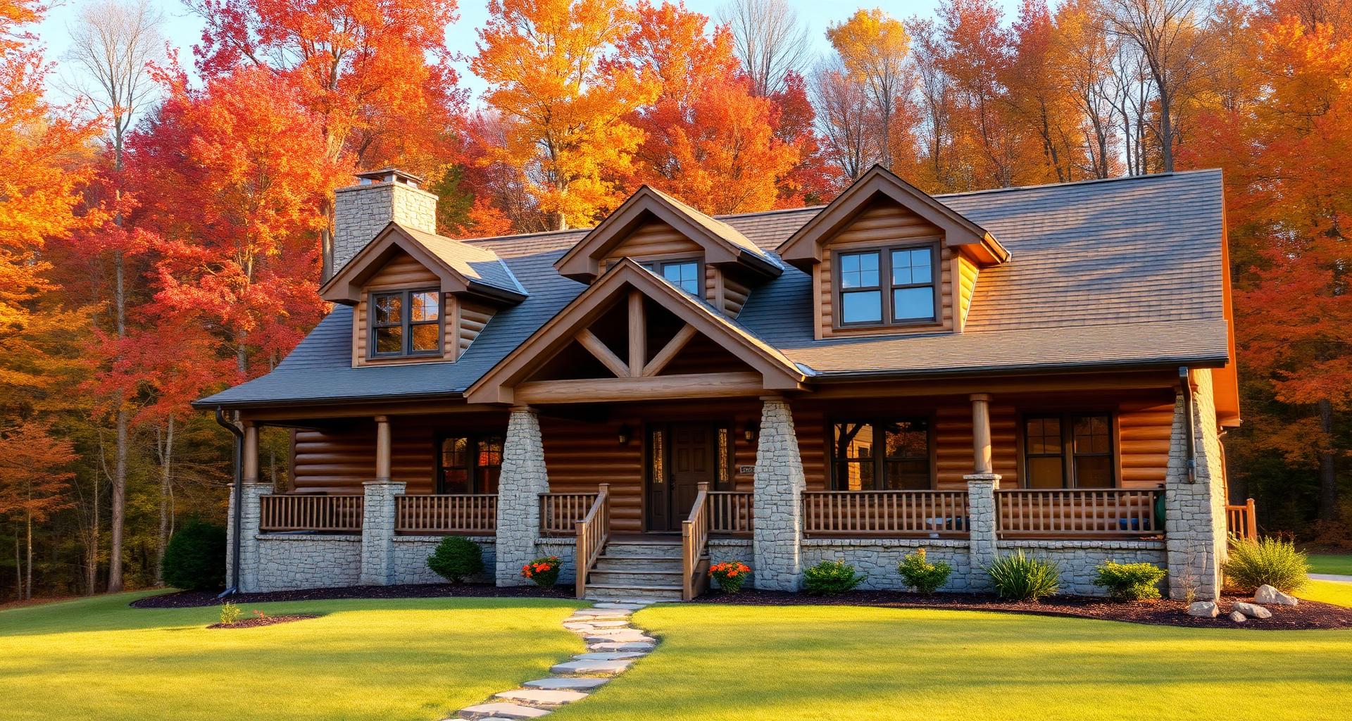 Charming Pocono Mountain home with autumn foliage